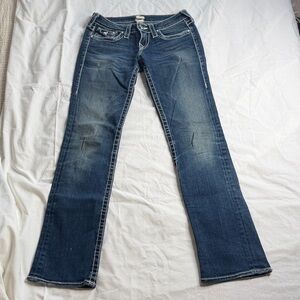 True Religion Disco Billy Big T Jeans Swarovski Crystals Women’s 26